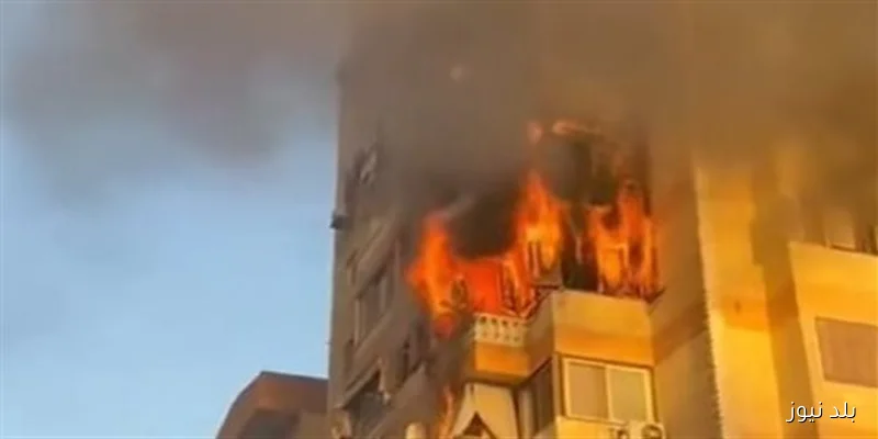 حريق يدمر شقتين سكنيتين في عقار بحلوان