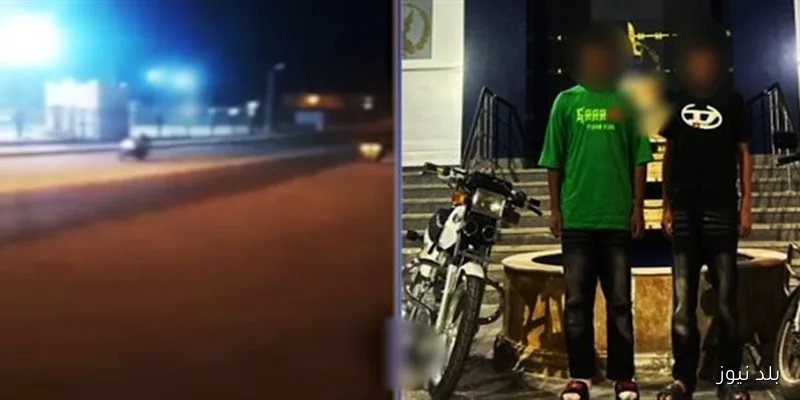 طالبان يسرعان بدراجتين ناريتين في الفيوم مما يعرض حياة المواطنين للخطر