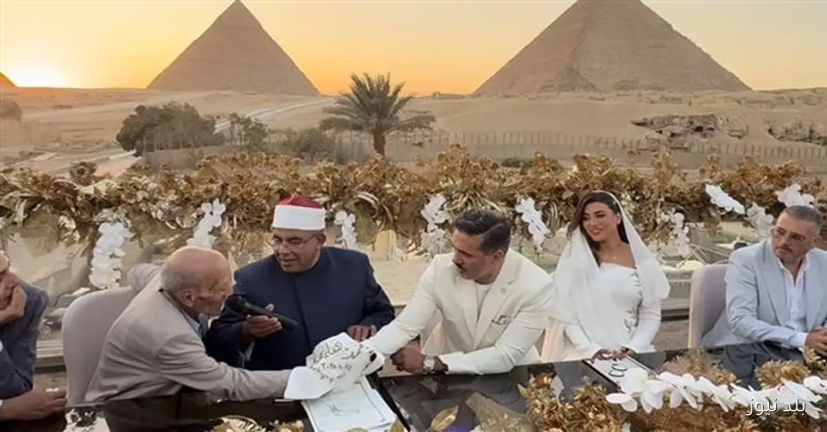 عقد قران المطربة هايدي موسى على المذيع محمد غانم