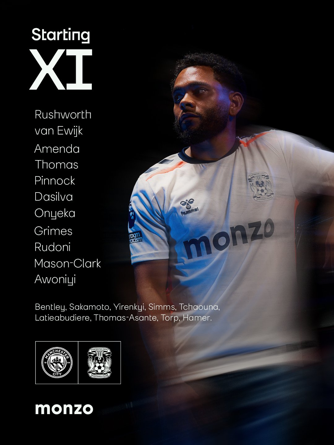 Starting XI: Rushworth, van Ewijk, Amenda, Thomas, Pinnock, Dasilva, Onyeka, Grimes, Rudoni, Mason-Clark, Awoniyi.Subs: Bentley, Sakamoto, Yirenkyi, Simms, Tchaouna, Latibeaudiere, Thomas-Asante, Torp, Hamer.